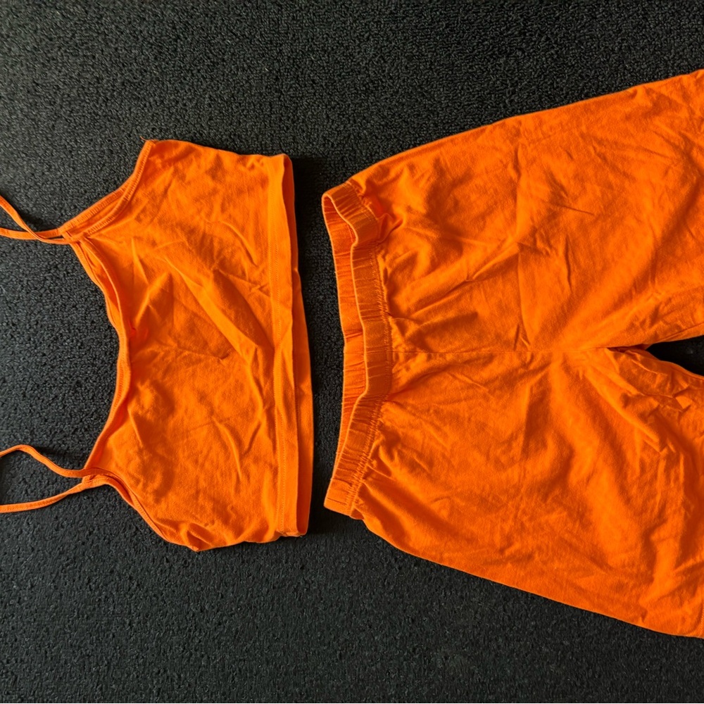 SHEIN Orange Two-Piece Set